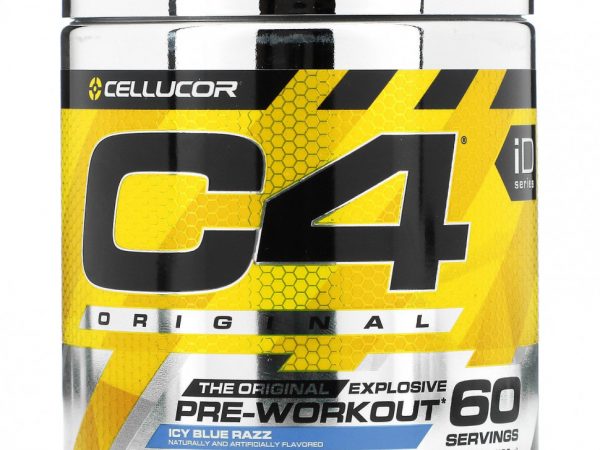 Cellucor, C4 Оригинальный Взрывной, Предтренировочная формула, Ледяная голубая малина, 13,8 унц. (390 г)