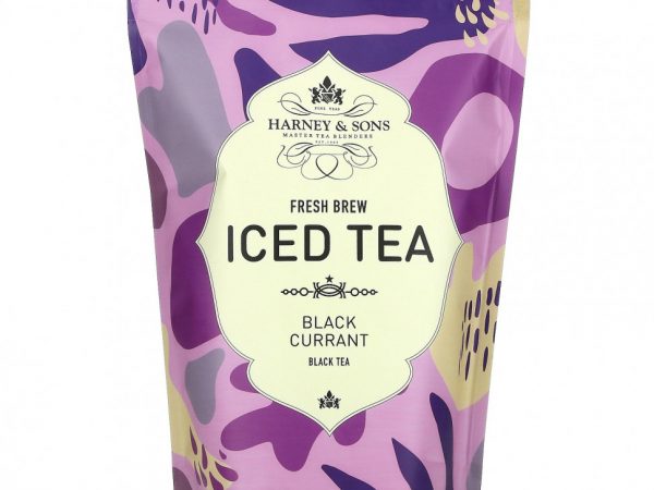 Harney & Sons, Fresh Brew Iced Tea, чай со льдом из черной смородины, 15 чайных пакетиков, 212 г (7,5 унции)