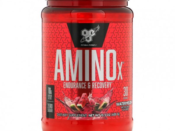 BSN, Amino-X, выносливость и восстановление, арбуз, 435 г (15,3 унции)