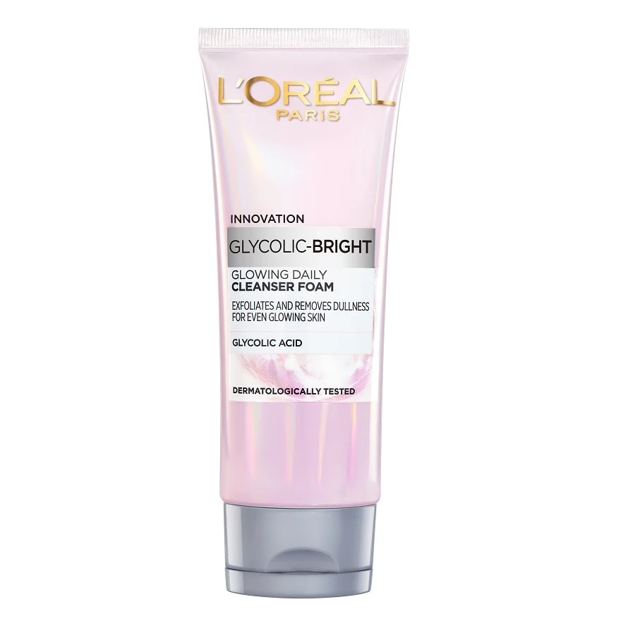 L'Oreal Paris Glycolic-Bright Glowing Daily Cleanser Foam 100 Ml.