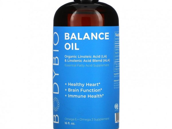 BodyBio, Balance Oil, смесь органической линолевой кислоты и линоленовой кислоты, 16 жидких унций (473 мл)