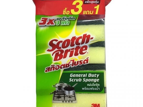 Scotch Brite Scrub sponge 3x4 Pack 3+1 Pcs
