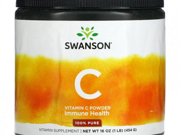 Swanson, Витамин C в порошке, 454 г (16 унций)