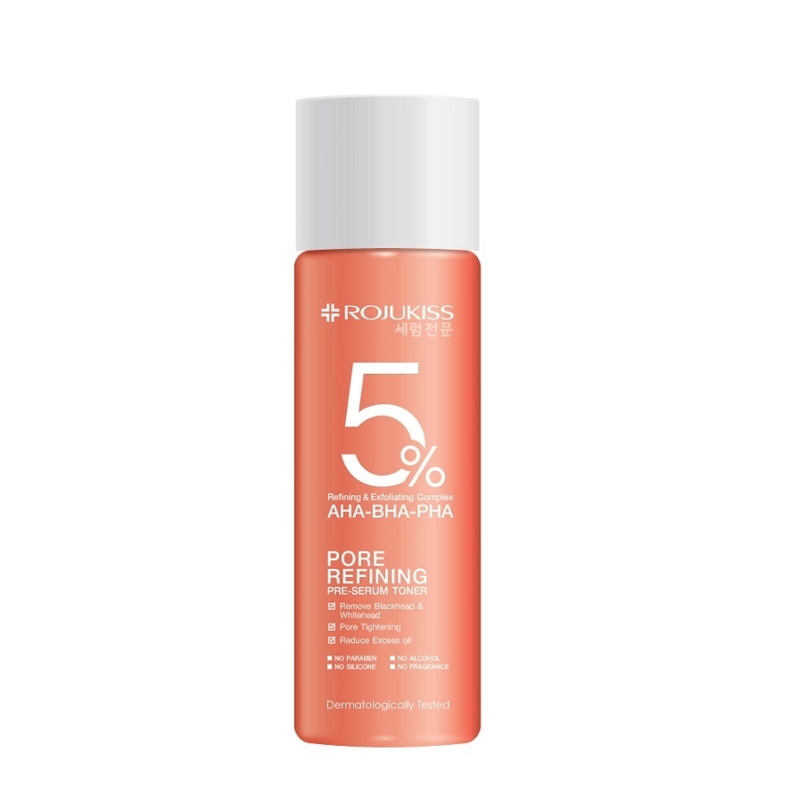 Rojukiss Pore Refining Pre-Serum Toner 100 Ml. เซรั่มโทนเนอร์ เช็ดลดสิวเสี้ยน