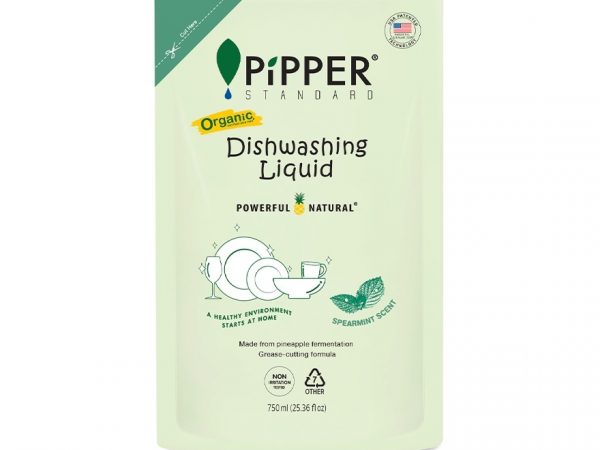 Pipper Standard Dish Washing Liquid Spearmint Scent Refill 750 Ml.