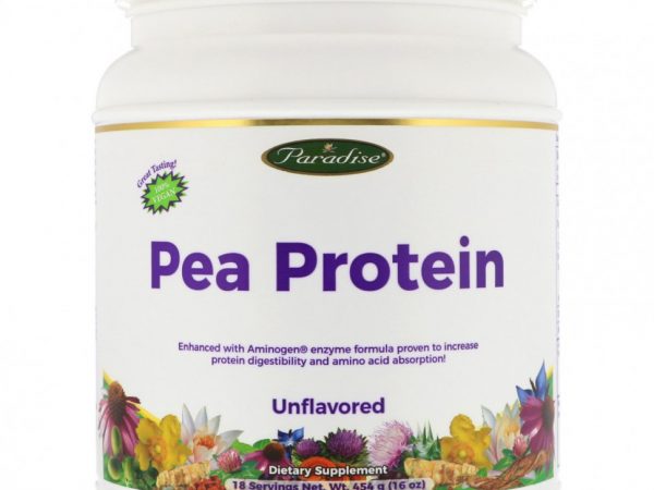 Paradise Herbs, Гороховый белок, без вкуса, 16 унций (454 г)