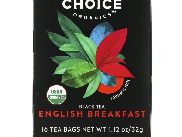 Choice Organic Teas, Black Tea, English Breakfast, 16 чайных пакетиков, 32 г (1,12 унции)