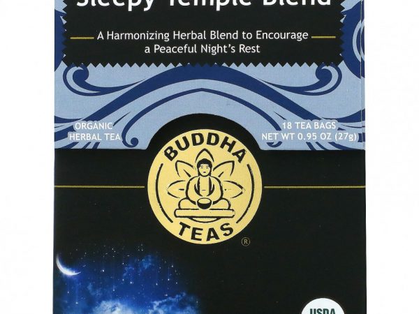 Buddha Teas, Органический травяной чай, смесь для сна, 18 чайных пакетиков, 27 г (0,95 унции)
