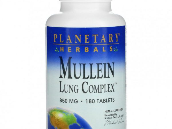 Planetary Herbals, Комплекс для легких с коровяком, 850 мг, 180 таблеток