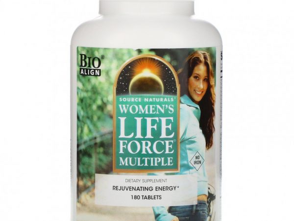 Source Naturals, Women's Life Force Multiple, без железа, 180 таблеток