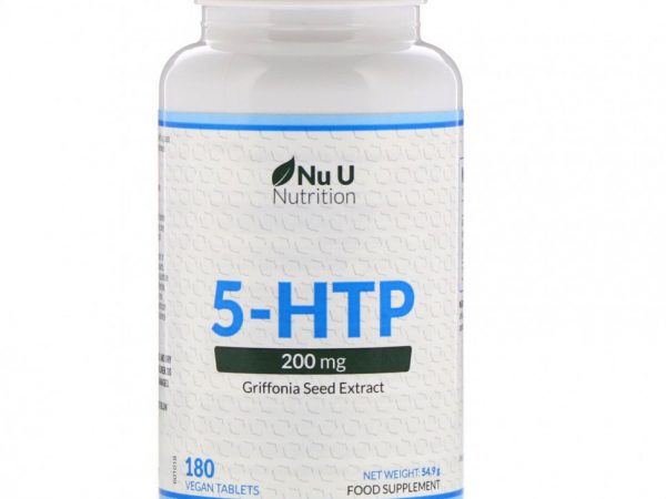 Nu U Nutrition, 5-гидрокситриптофан, 200 мг, 180 растительных таблеток