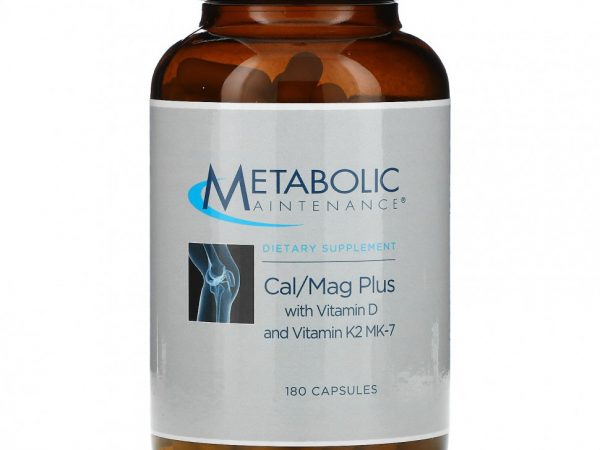 Metabolic Maintenance, Cal / Mag Plus с витамином D и витамином K2 MK-7, 180 капсул