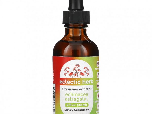 Eclectic Institute, Kid Herbs, эхинацея, астрагал, апельсин, 60 мл (2 жидк. Унции)