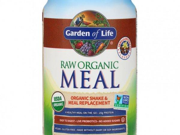 Garden of Life, RAW Organic Meal, коктейль и заменитель еды, чай со специями ваниль, 907 г (2 фунта 2 унции)