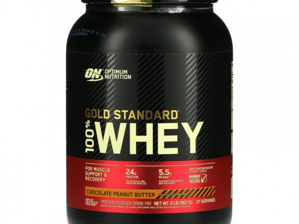 Optimum Nutrition, Gold Standard 100% Whey, Chocolate Peanut Butter, 2 lbs (907 g)