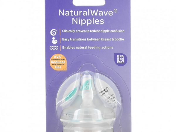 Lansinoh, mOmma, соски NaturalWave, быстрый ток, 2 соски Fast-Flow