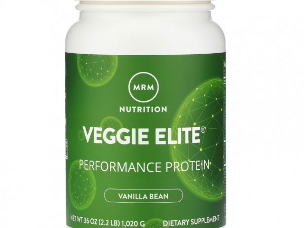 MRM, Veggie Elite, Performance Protein, вегетарианский протеин для повышения продуктивности, стручки ванили, 1020 г (2,2 фунта)