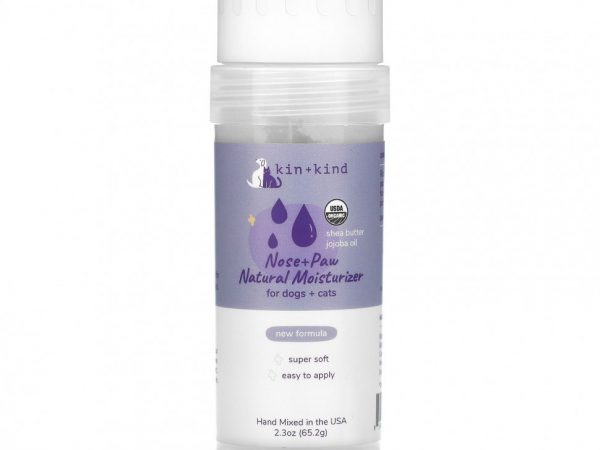 Kin+Kind, натуральное увлажняющее средство для носа и лап, для собак и кошек, 65,2 г (2,3 унции)