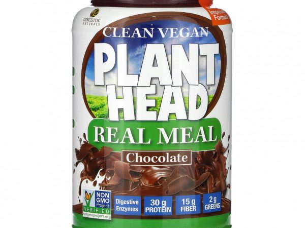 Genceutic Naturals, дополнительный источник растительного белка, клетчатки и аминокислот,шоколадный вкус, 2.3 фунта (1050 г)