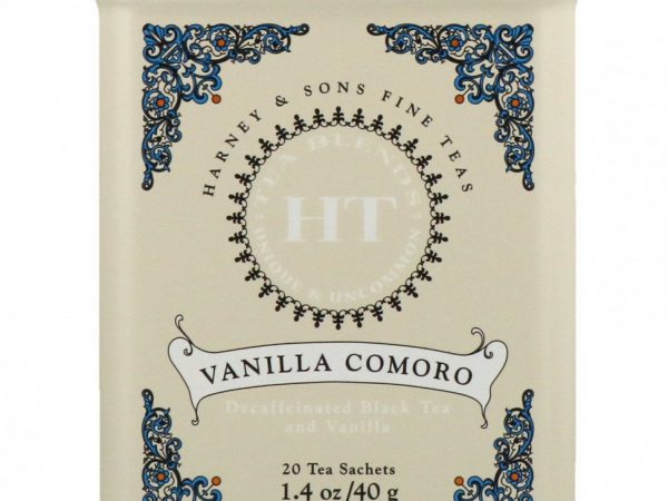 Harney & Sons, HT Tea Blend, чай со вкусом коморской ванили, 20 чайных саше, 40 г (1,4 унции)