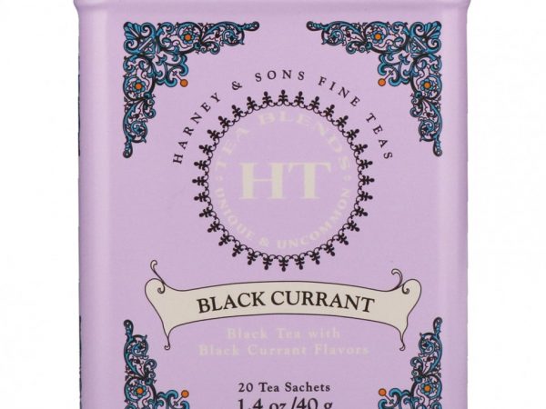Harney & Sons, Чай с черной смородиной, 20 пакетиков, 1,4 унции (40 г)