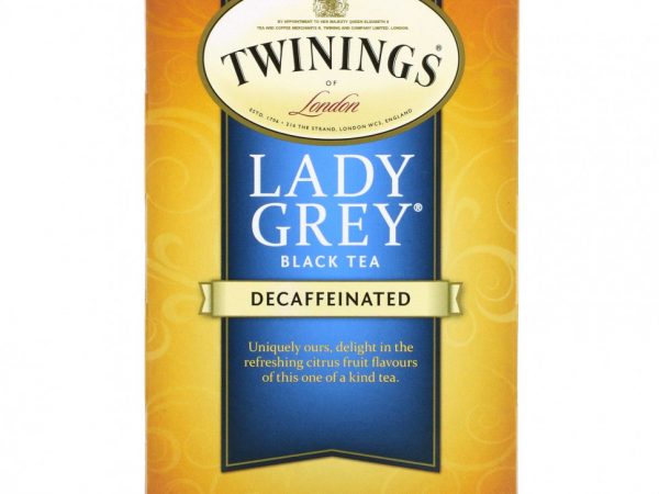 Twinings, Lady Grey, черный чай, без кофеина, 20 чайных пакетиков, 40 г (1,41 унции)