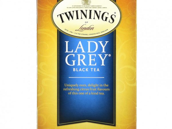 Twinings, черный чай Lady Grey, 20 чайных пакетиков, 40 г (1,41 унции)