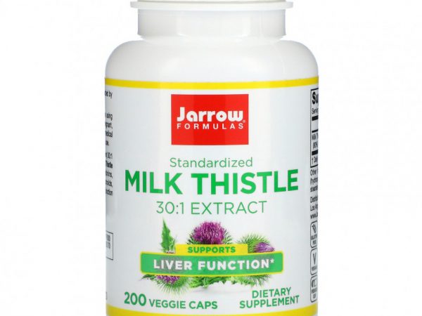 Jarrow Formulas, Стандартизированный расторопша, 150 мг, 200 вегетарианских капсул