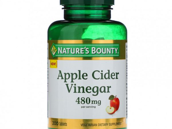 Nature's Bounty, Яблочный уксус, 240 мг, 200 таблеток