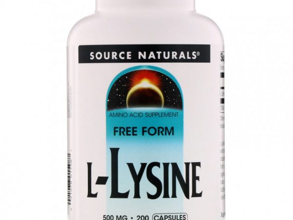Source Naturals, L-лизин, 500 мг, 200 капсул