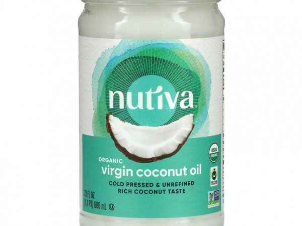 Nutiva, Органическое кокосовое масло, Virgin, 23 жидкие унции (680 мл)