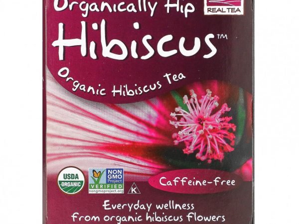 NOW Foods, Real Tea, Organically Hip Hibiscus Tea, чай каркаде, без кофеина, 24 чайных пакетика, 48 г (1,7 жидк. унции)