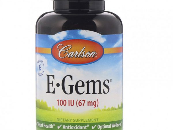 Carlson Labs, E-Gems, 67 мг (100 МЕ), 250 капсул