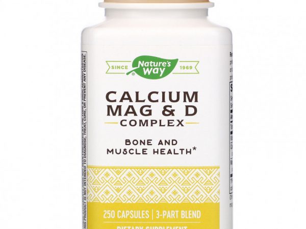 Nature's Way, комплекс с кальцием, магнием и витамином D, 250 капсул