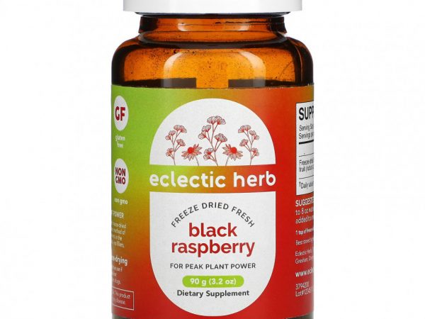 Eclectic Institute, необработанная, свежая сублимированная ежевикообразная малина, 90 г (3,2 унции)