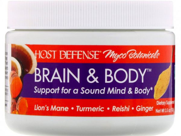 Fungi Perfecti, Myco Botanicals, добавка для здоровья мозга и тела Brain & Body, 100 г