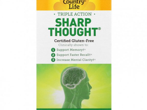 Country Life, Triple Action Sharp Thought, тройное действие, 30 капсул