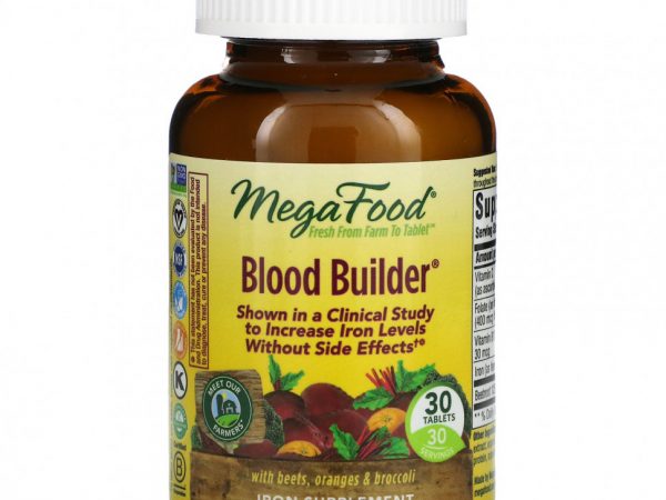 MegaFood, Blood Builder, 30 таблеток