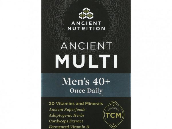 Dr. Axe / Ancient Nutrition, Ancient Multi, для мужчин старше 40 лет, 1 раз в день, 30 капсул