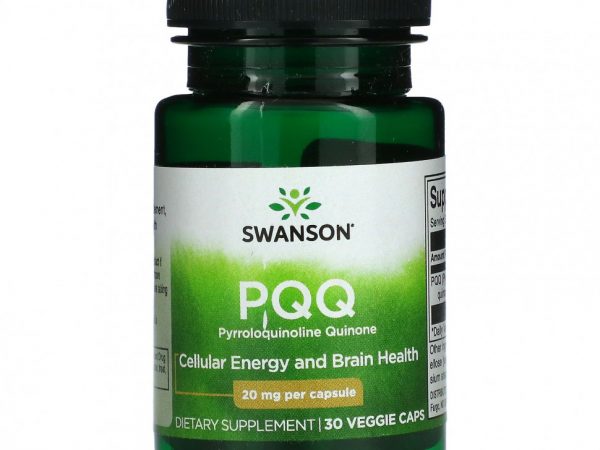 Swanson, PQQ, 20 мг, 30 растительных капсул