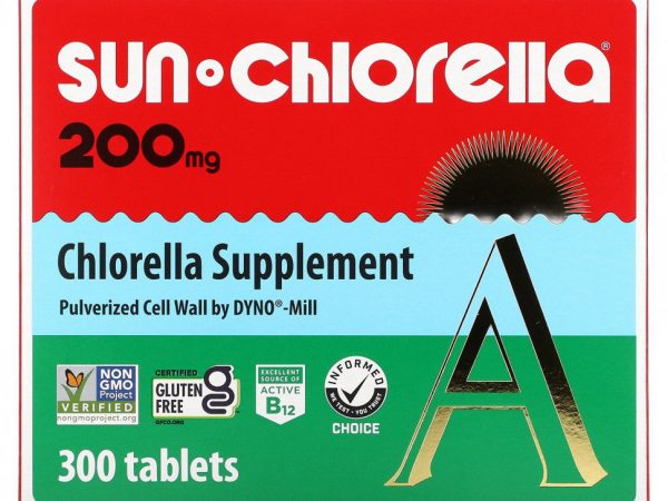 Sun Chlorella, Добавка с хлореллой, 200 мг, 300 таблеток