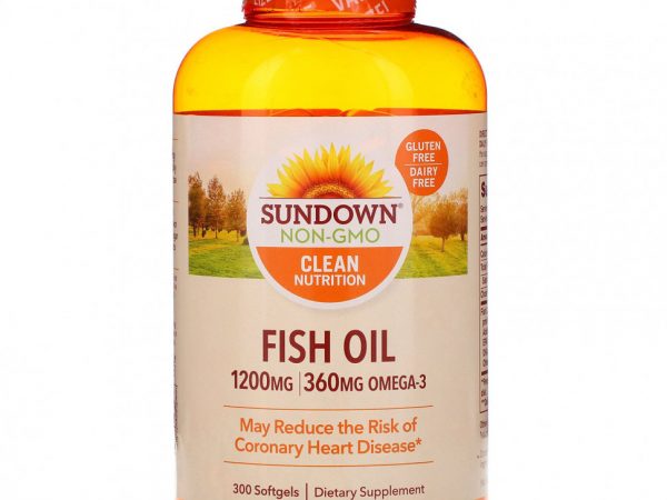 Sundown Naturals, Рыбий жир, 1200 мг, 300 мягких таблеток
