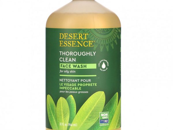 Desert Essence, Средство для глубокого очищения кожи лица, 32 жидких унции (946 мл)