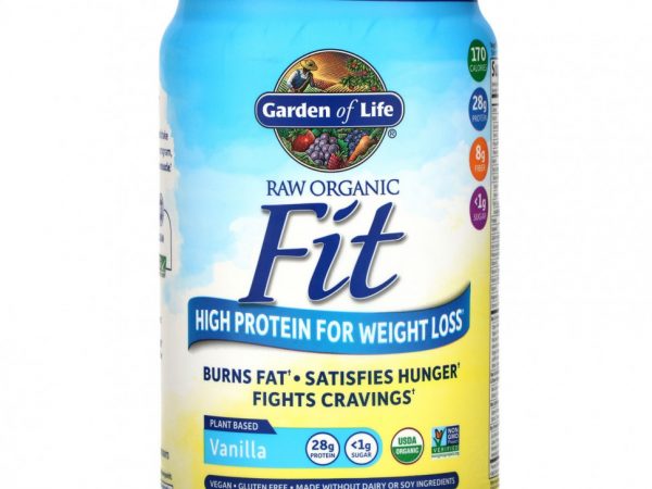 Garden of Life, RAW Organic Fit, с высоким содержанием белка для снижения веса, ваниль, 930 г (32,80 унции)