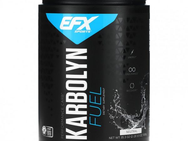 EFX Sports, добавка Karbolyn Fuel, с нейтральным вкусом, 1000 г (2,2 фунта)