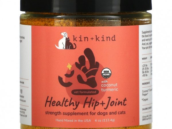 Kin+Kind, добавка для кошек и собак, поддержка здоровья тазобедренного сустава, 113,4 г (4 унции)