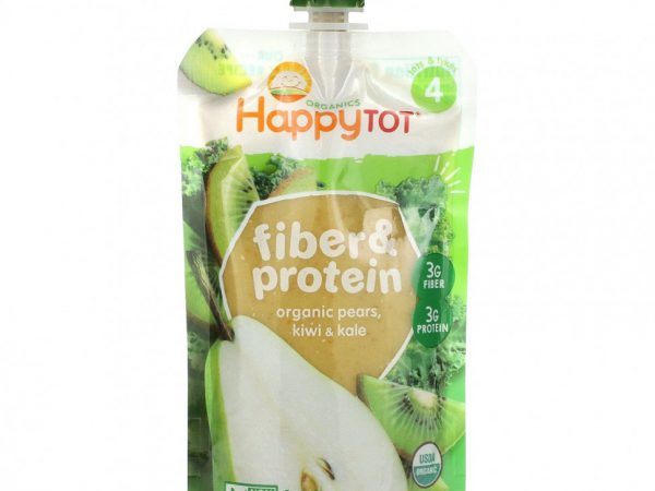 Happy Family Organics, Happy Tot, волокна и протеин, смесь из фруктов и овощей, этап 4, 4 унции (113 г)