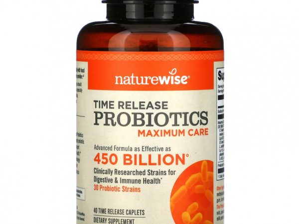 NatureWise, Maximum Care, пробиотики с замедленным высвобождением, 40 капсул