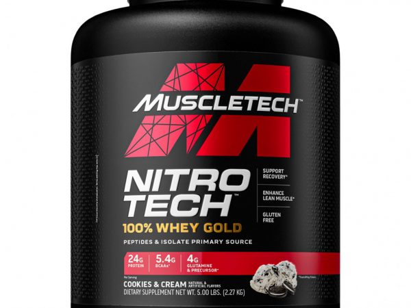 Muscletech, Nitro Tech, 100% Whey Gold, сывороточный протеин, печенье с кремом, 2,27 кг (5 фунтов)