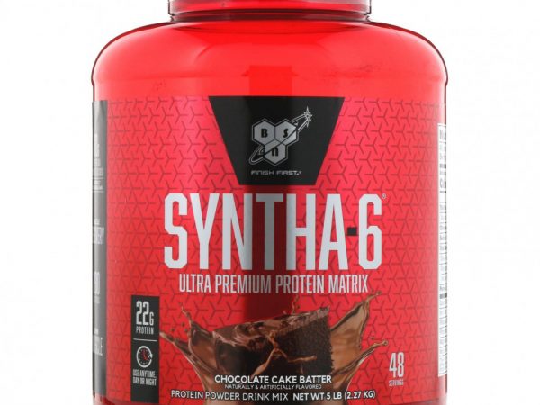 BSN, Протеин Синта-6, ультра-премиум белковая матрица, со вкусом шоколадного кекса, 5 фунтов (2,27 кг)